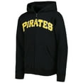 thumbnail image 2 of Youth Black Pittsburgh Pirates Wordmark Full-Zip Fleece Hoodie, 2 of 4