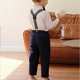 thumbnail image 4 of Odeerbi Niños 3 Pcs Caballero Traje Formal Vestido Camisa + Pantalones de Traje de Suspensión + Corbata de Palo Trajes de Boda Conjunto, 4 of 4