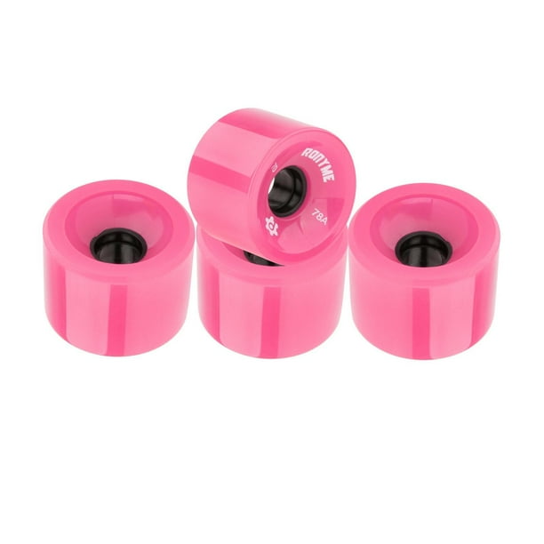 4 Piezas 2.75''x2 '' 78a Reemplazo de Ruedas de Patineta, Suave con Un Montón de Agarre, Lo Suficientemente Duro para Deslizarse en Un Ter Rosa