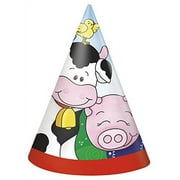 Farm Party Hats, 8-Count