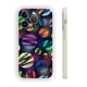 thumbnail image 1 of ¡Agregue un toque de alegría a su iPhone con esta funda para teléfono plateada mate con diseño gráfico vibrante!, 1 of 4