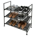 thumbnail image 3 of Organize It All 3 Tier 9 Pair Shoe Rack in Espresso, 3 of 7