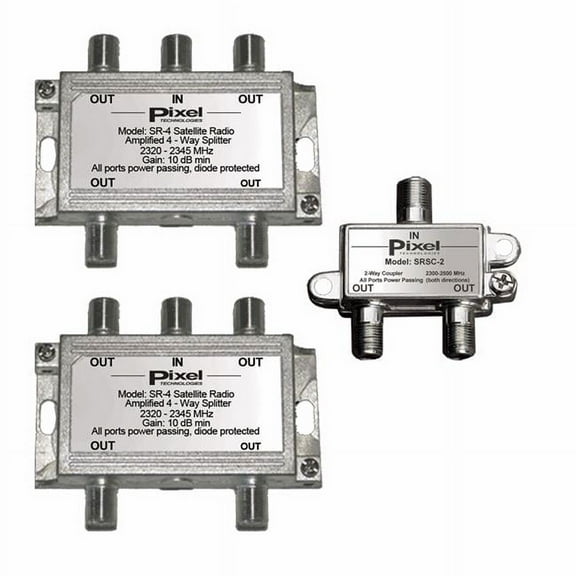 Pixel Technologies SRCS8WSK 8-Way Splitter System for Sirius & XM Radio Receivers