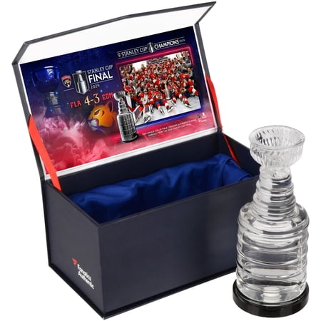 Florida Panthers 2024 Stanley Cup Champions Crystal Cup - Filled with Ice From the 2024 Stanley Cup Final