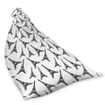 thumbnail image 2 of Eiffel Tower Lounger Chair Bag, Digital Print of Monochrome Style Towers on a Plain Background, High Capacity Storage with Handle Container, Lounger Size, Charcoal Grey and White, by Ambesonne, 2 of 5