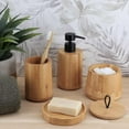 thumbnail image 5 of Natural Bamboo Soap Dish - Eco-Conscious Wooden Bar Soap Holder, Elegant Round Design - Perfect Accessory for Bathroom & Kitchen Sinks, Durable Tray for Soap Storage, 5 of 6