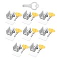 thumbnail image 4 of QualitChoice 6piece Durable Aluminum Door Lock - Universal And Multi-purpose Security Solution Window Lock Silver 30*24.5*24mm 5Set, 4 of 6