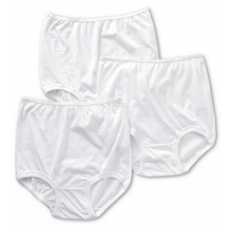 

Women s Teri 118 Soft Legs Full Cut Cotton Brief - 3 Pack (White Pack 13)
