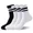 White Black Stripes1, variant on LBJR Womens Bamboo Crew Socks Breathable Thin Ankle Socks for Women 4 Pairs,Fits Shoe Size 5-10