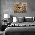 thumbnail image 6 of Horse Wall Art Farmhouse Horse Pictures Wall Decor Windows Rustic Canvas Painting Country Framed Artwork for Bathroom Kitchen Bedroom Decoration 12"x16", 6 of 6