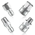 thumbnail image 1 of 4 Pcs Raccords de Nettoyeur Haute Pression NPT 1/4 Pouce Accessoires de Nettoyage à Connexion Rapide, 1 of 9