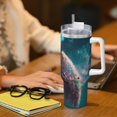 thumbnail image 6 of KLL Abstract Botanical Heart Print 40oz Stainless Steel Insulated Car Cup Coffee Mug with Spillproof Lid - Keep Your Drink Hot or Cold on the Go, 6 of 8