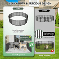 thumbnail image 4 of Petorldog dog playpen 40" Height, 48 Panels Heavy Duty Large Metal dog fence outdoor for yard, outdoor use for RV Camping (Black-Silver), 4 of 6