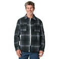 thumbnail image 2 of Free Country Men's Mountain Ridge Sueded Chill Out Fleece Jacket Evergreen Plaid S, 2 of 3