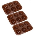 thumbnail image 3 of Silicone Mold,3 Pcs 6 Holes Chocolate Bombs Mold Semi Sphere Mold Reliable and Durable, 3 of 7