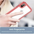 thumbnail image 3 of Case for iPhone Xs Max Case Slim Dropproof [Defend from Drop/Scratch/Slip/Fingerprint] Clear Acrylic Hard Back Soft TPU Bumper Hybrid Phone Cover for iPhone Xs Max-Red, 3 of 16