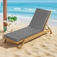 thumbnail image 2 of LCGOD Outdoor Chaise Lounge Cushions, 72x21x3 inch Patio Recliner Chair Cushion with Ties, High-Density Foam Chair Cushion for Outdoor Furniture, Dark Gray, 2 of 7