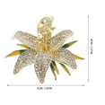 thumbnail image 2 of MRLESS Lily Flower Brooch Rhinestones Brooch Pin Accessory For Women Flower Brooches Pin Crystal Rhinestone Flower Lapel Pin For Wife Mother, 2 of 8