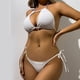 thumbnail image 2 of Conjunto de Bikini con un hombro descubierto para mujer, traje de baño Sexy con Push-Up y aros, Micro bañador brasileño recortado, traje de baño con Tanga 2024, 2 of 5