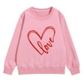 thumbnail image 5 of YunPes Girls Cute Heart Print Sweatshirt Fall Winter Oversized Crewneck Pullover Tops Fleece Long Sleeve Loose Fit Sweater Shirt, 5 of 7