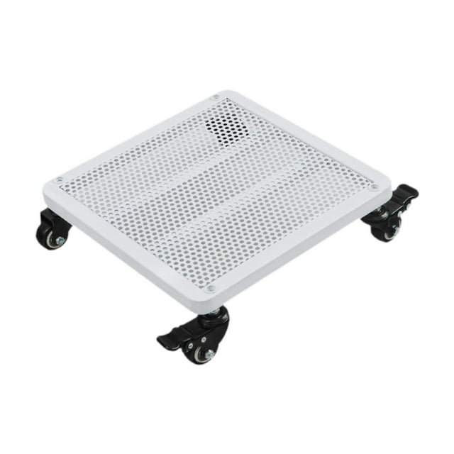 GROWTH TANK Movable Plantpot Tray Easy Carrying Pot Trolley for Home Backyard Trash White