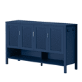 thumbnail image 5 of Hassch Sideboard Buffet Cabinet with 4 Doors, Storage Cabinet with Adjustable Shelves, Farmhouse Credenza Coffee Bar Cabinet for Living Room, Hallway, Kitchen, Navy Blue, 5 of 10