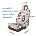 thumbnail image 2 of Lsque Cartoon Bear Brown Pattern Car Seat Covers for Front Seats , Waterproof Seat Covers for Cars, Sporty Front Seat Covers,Car Seat Cover Protector Front Seats, 2 of 5
