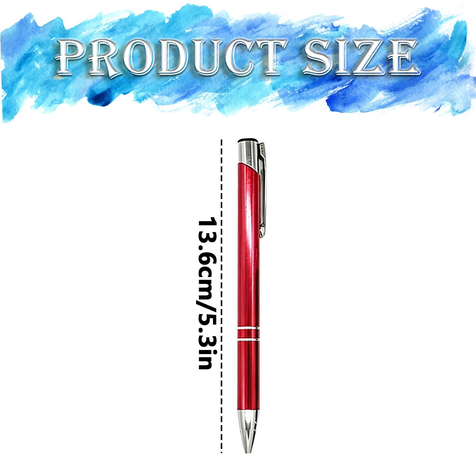 WUXIAB Executive Metal Click Pen,Refillable Ballpoint Pen With Sleek Metal Barrel,Corporate Gift Pen,Metal Ballpoint Pen,Retractable Click Pen with Metal Barrel,Promotional Pen for Business & Events