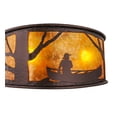 thumbnail image 5 of Meyda Tiffany 148378 Canoe At Lake 4 Light 27" Wide Semi-Flush Drum Ceiling Fixture -, 5 of 7