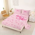 thumbnail image 2 of Erosebridal Bowknot Kids Queen Sheet Sets, Watercolor Bow-tie Bed Set, 4pcs, 2 of 5
