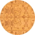 thumbnail image 1 of Ahgly Company Indoor Round Oriental Orange Traditional Area Rugs, 7' Round, 1 of 4
