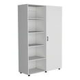 thumbnail image 6 of Eco 72" High 6-tier Shelf One-Door Cabinet Armoire with Two Hanging Rods, 6 of 23