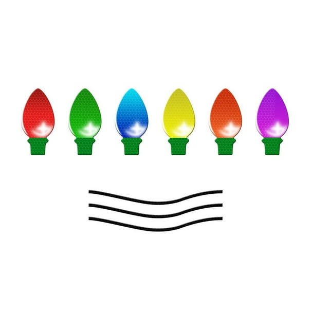 SIfdSeng Get it Fast Refrigerator Garage Door Stickers Light Bulb Car Stickers Honeycomb Lattice Reflective Stickers Holiday Decoration