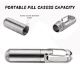 thumbnail image 4 of Small Pocket Pill Box Keychain,Portable Waterproof Pill Case Stainless Steel Travel Pill Container Keychain Pill Holder,1 x Pill Box,Silver, 4 of 7