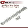 thumbnail image 5 of Unique Bargains 12 Set 14G Bicycle Spokes Bike Wheel Spokes 304 Stainless Steel Silver Tone-223mm, 5 of 7