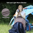 thumbnail image 4 of Large Waterproof Stadium Blanket for Cold Weather  Soft Warm Fleece Camping Blanket Windproof for Outdoor Sports  Blue, 4 of 11