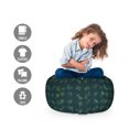 thumbnail image 2 of Entomology Storage Toy Bag Chair, Outline Drawings of Different Bugs in Greenery, Stuffed Animal Organizer Washable Bag, Large Size, Teal Multicolor, by Ambesonne, 2 of 3