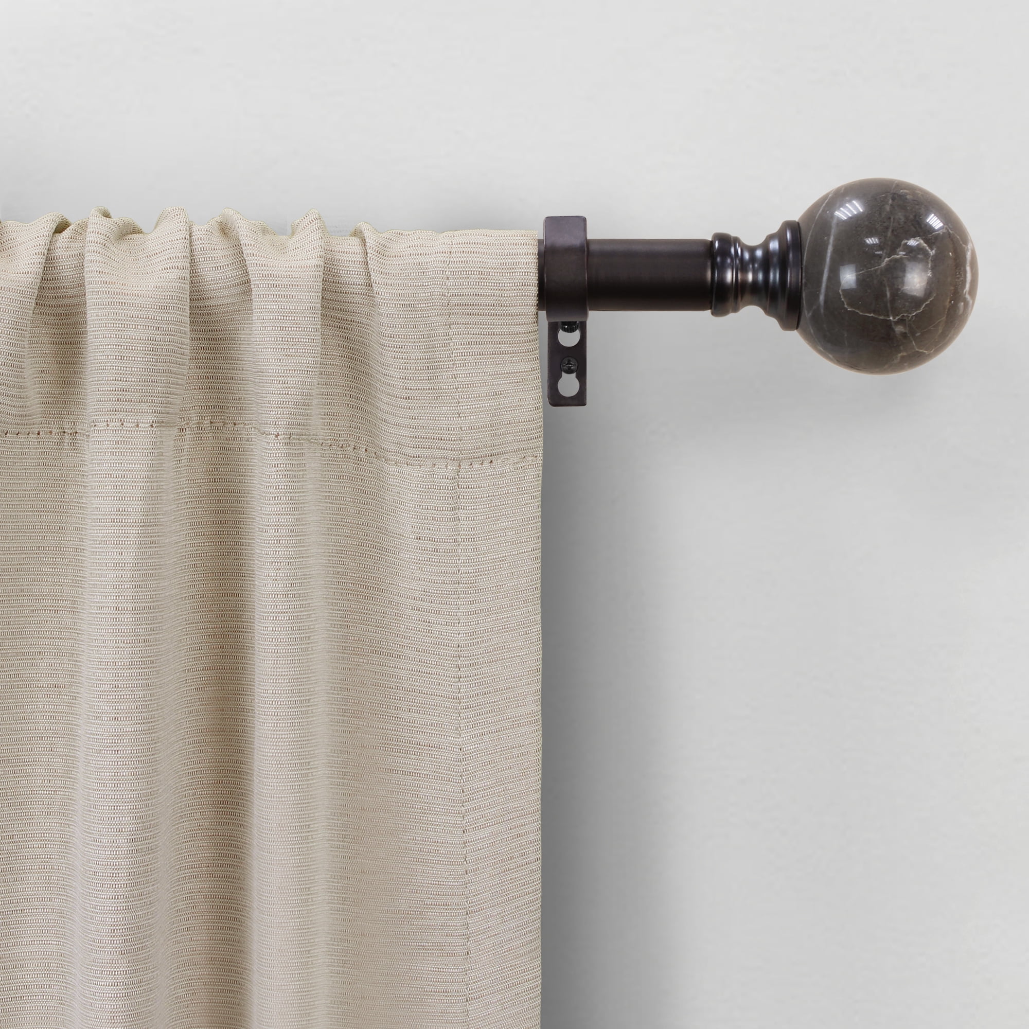 Better Homes & Gardens 1" Oil-Rubbed Bronze Marble Curtain Rod 42-120"