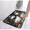 thumbnail image 2 of Merry Christmas Bathroom Rug, Winter Snowman Non Slip Soft Bath Mat, Xmas Snowman in Snowy Forest Bath Rugs for Bathroom Living Room Bedroom Kitchen Indoor for Home Decor 17X29in, 2 of 3