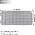 thumbnail image 4 of AUQ Bathtub Mats for Shower Tub,Extra Long Non-Slip 39 X 16 Inch Bath Mat with Drain Holes and Suction Cups,Bathmat for Bathroom with Machine Washable (Opaque Gray), 4 of 7