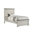 thumbnail image 2 of Contemporary 3pc Panel Twin Size Bed and 2x Nightstand Bedroom Set Wooden Furniture Chalk Finish, 2 of 4