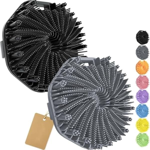 wonima11 2Pcs Silicone Body Scrubber, Exfoliating Body Scrubber for Sensitive Skin, Silicone Scrubber Body, Silicones Body Brush for Showering