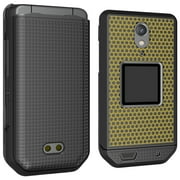 Case for CAT S22 Flip Phone, Nakedcellphone Slim Hard Shell Communicator Protector Cover - BOLDLY GOLD