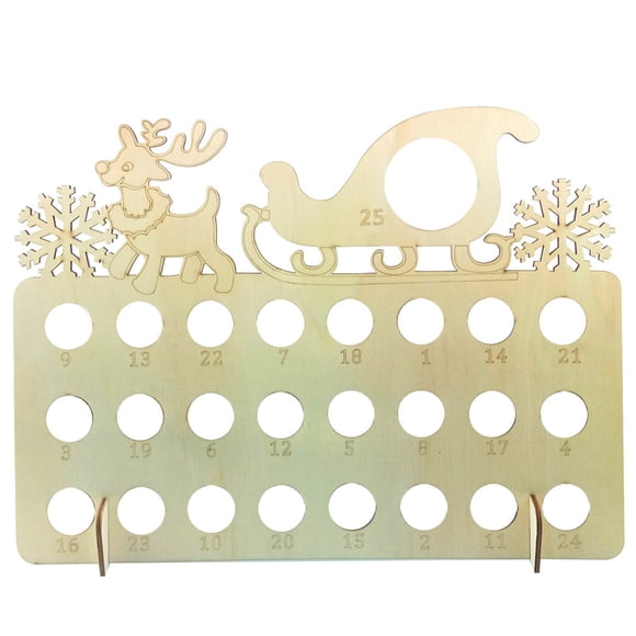 Bewildely Marco de soporte de Chocolate reutilizable de Navidad, cuenta regresiva de caramelos, calendario de vacaciones de 25 días, decoración de Kits de decoración para fiestas Tipo 4 Bewildely HA009995-04