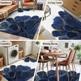 thumbnail image 5 of Navy Blue Gold Runner Rug 2.7x5 FT,Non Slip Entryway Carpet,Abstract Line Art Troditional Ink Painting Washable Soft Floor Carpet Entrance Mat Non-Shedding Throw Rug for Hallway Laundry Room Bedside, 5 of 9