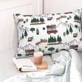 thumbnail image 4 of Pofeuu Camping Caravan 2 Print Polyester Microfiber Plush Pillowcases, Super Soft and Cozy Pillow Case Covers with Envelop Closure（Pillow core not included）-14"x20", 4 of 6