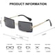 thumbnail image 3 of Gafas de sol rectangulares sin montura para mujeres y hombres, gafas ultralivianas con montura de metal, gafas cuadradas de moda con protección UV400, unisex, 3 of 4