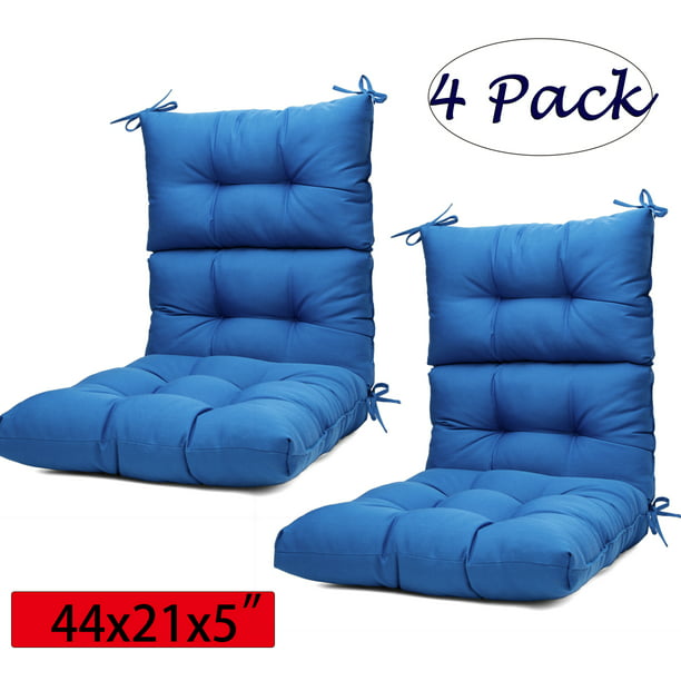 44x21x5 Inch Comfortable Outdoor Dining Chair Cushion High Back Solid Rebound Foam Four Color 1 Set 2 4 Com - Patio Dining Chair Cushion Sets