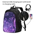 thumbnail image 2 of Balery Purple Bubble Abstract Art Mochila con carga USB para hombre y mujer - Mochila impermeable y antirrobo para laptop con puerto USB para viajes, trabajo, 2 of 7