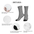 thumbnail image 5 of Mens Crew Socks Womens Checkerboard Black And White Workout Training Athletic Socks, 5 of 7